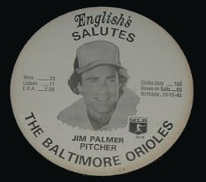 1976 English Chicken Orioles Lids Palmer